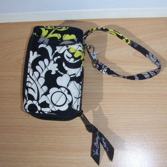 Vera Bradley Handbags - Vera Bradley Black/Yellow/Gray Floral Wallet